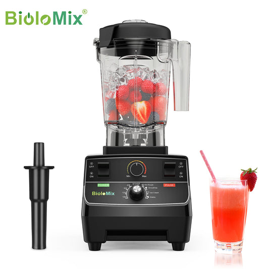 BioloMix BPA Free 2L Jar 2200W Professional Smart Timer Pre - programed Blender Mixer Juicer Food Processor Ice Smoothies Crusher - BioloMix Official Store
